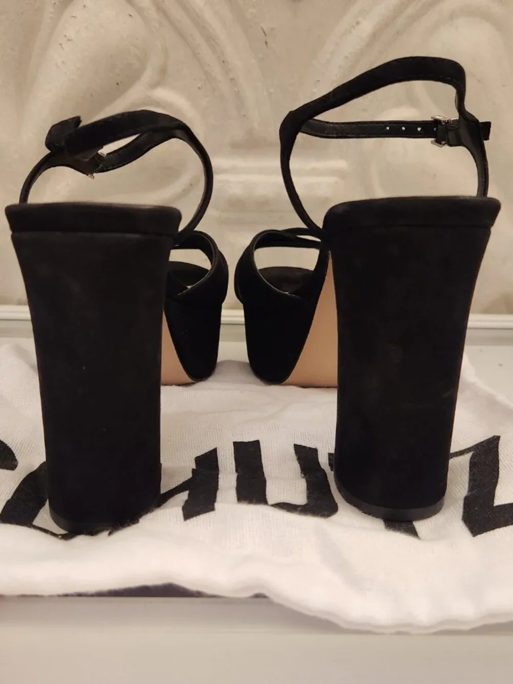 SCHUTZ black suede