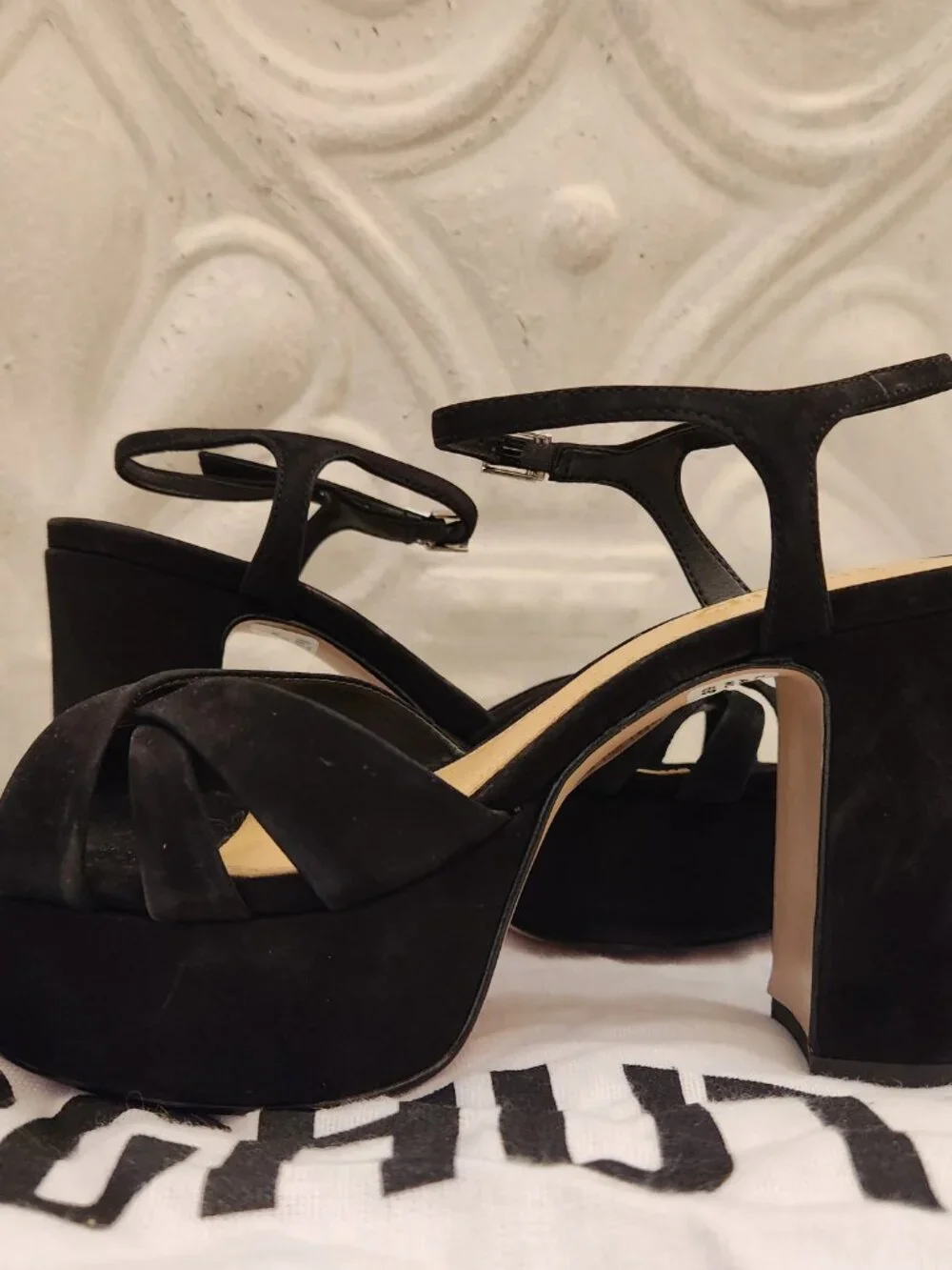 SCHUTZ black suede