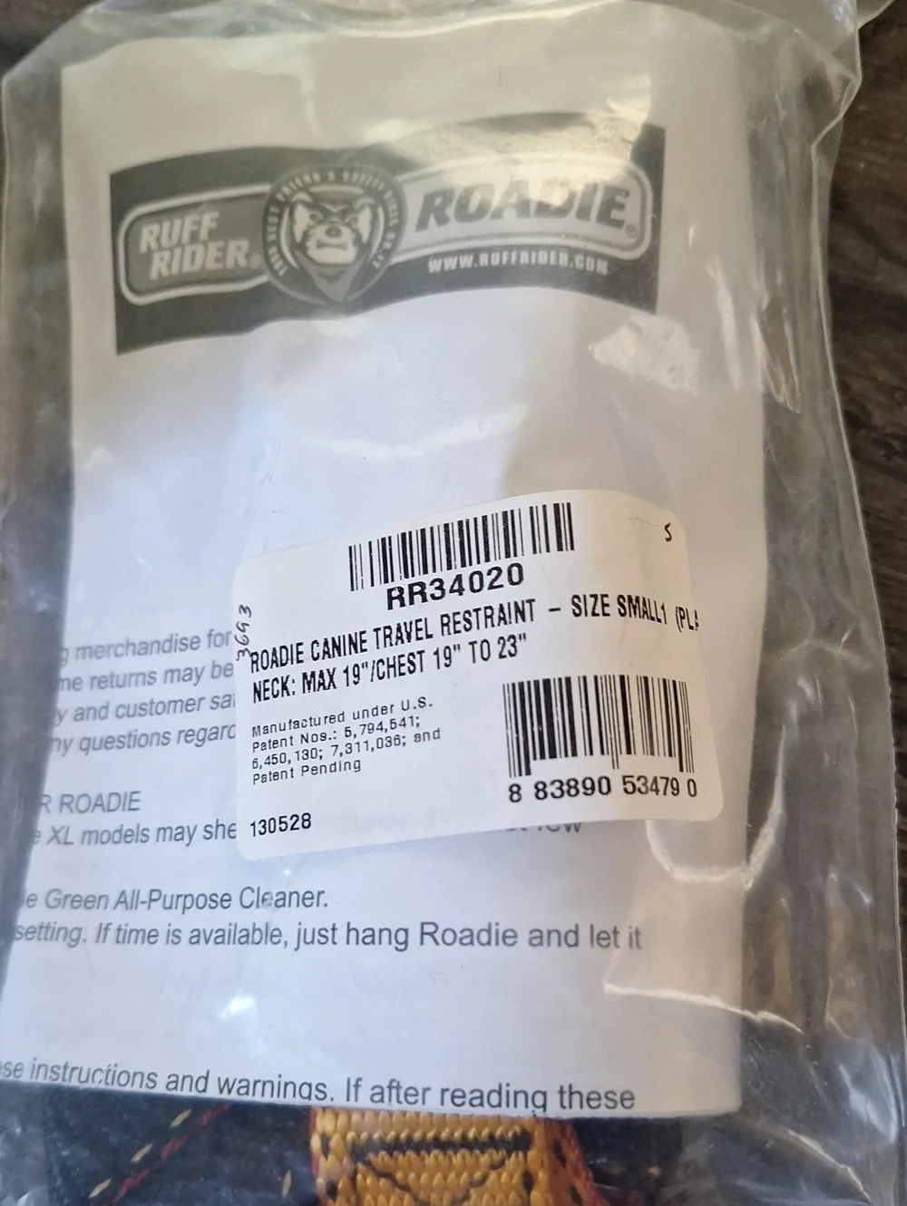 RuffRider Roadie Canine Travel RESTRAINT