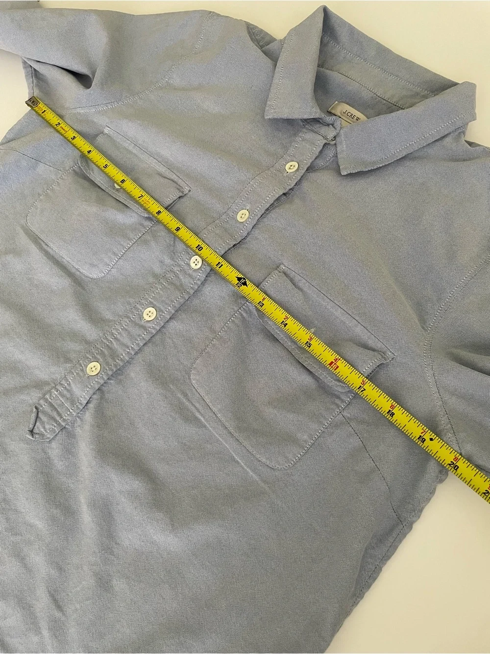 J. Crew Light Blue Casual Button-Front Long Sleeve Cotton Shirt