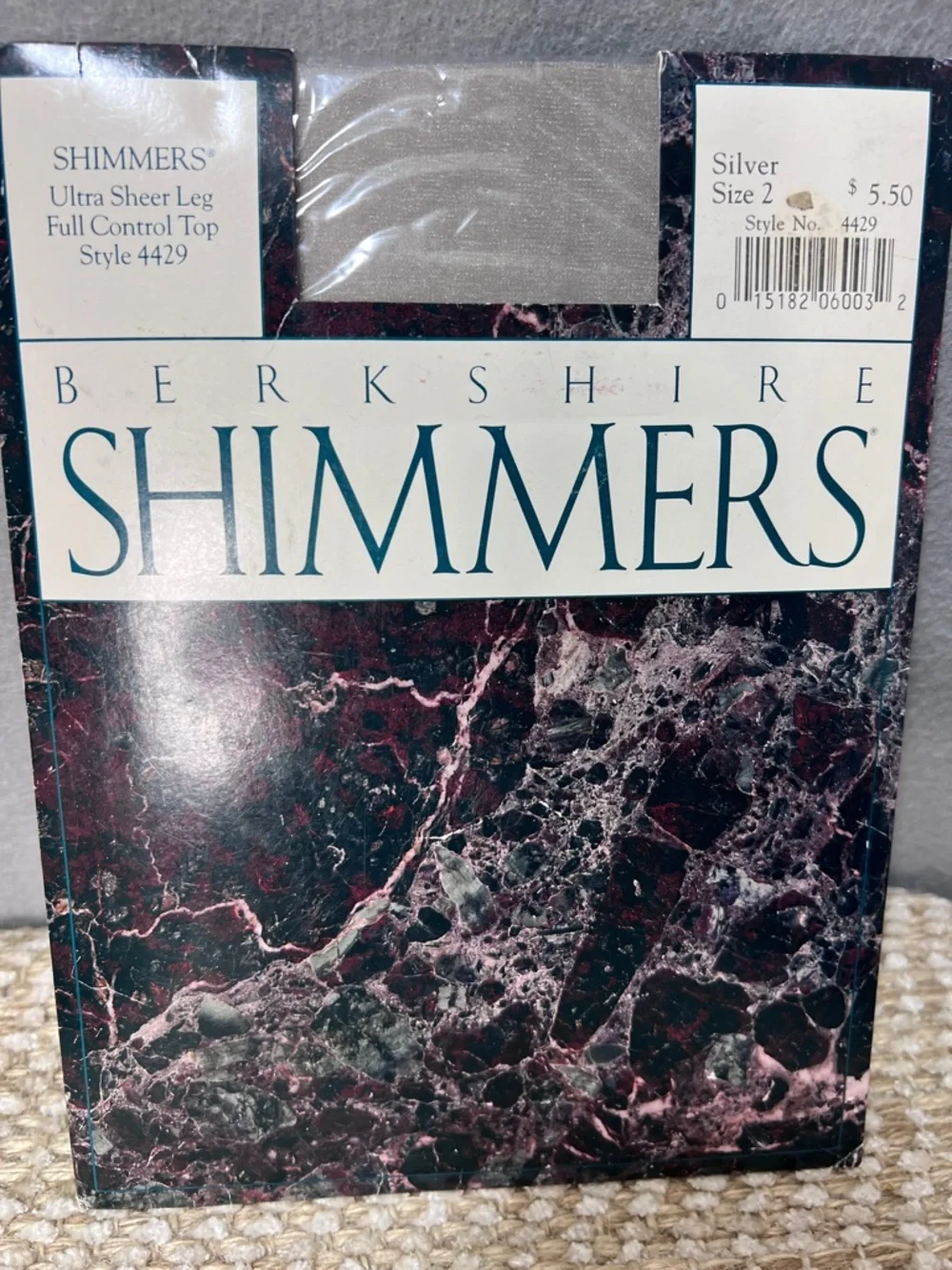 Berkshire Shimmers Pantyhose Silver Size 2 Ultra Sheer Control Top  NIP McBling