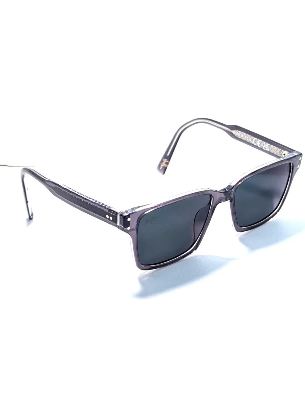 Maui Jim MJO2235 Gray UV Lens Transparent Rectangle Men’s Sunglasses 53-17-145