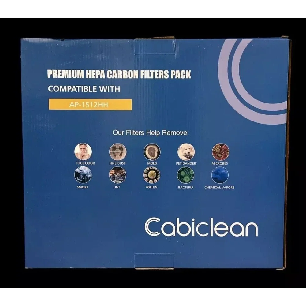 Cabiclean‎ Premium Filter Pack (1 Hepa + 2 Carbon Filters) Replacement AP-1512HH