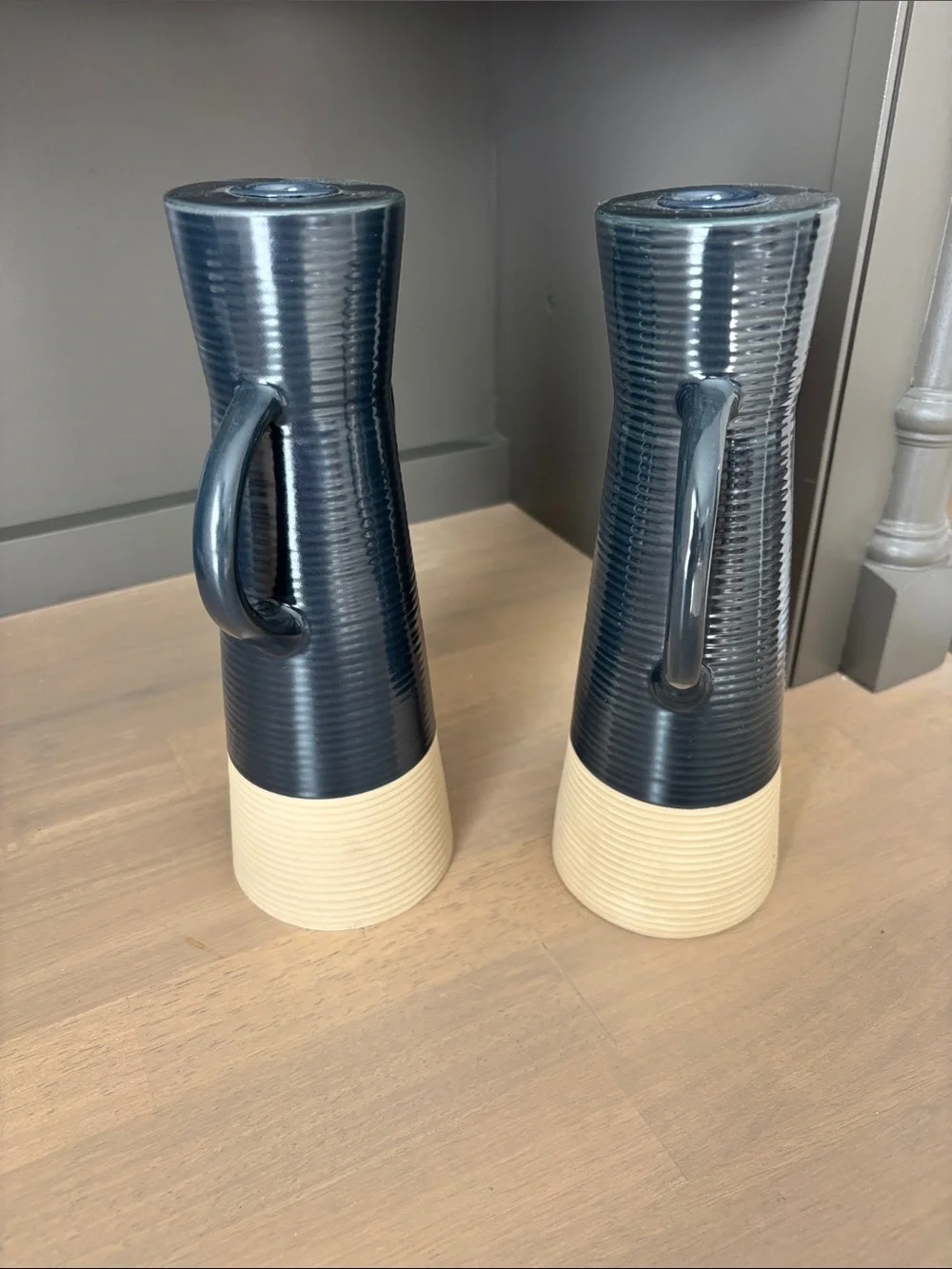 Crate & Barrel Sibely tapered candle holders 9.5”