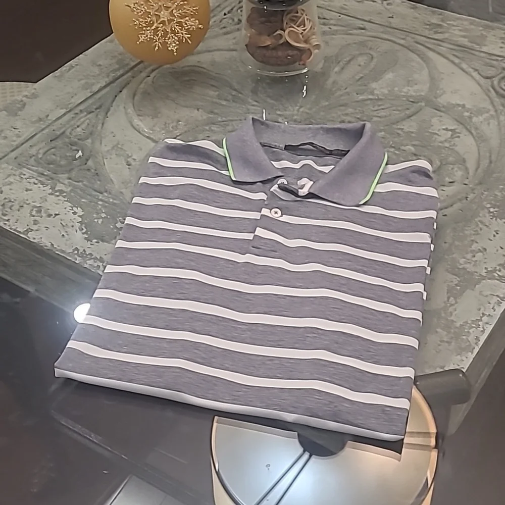 Ralph Lauren RLX Golf Multi Color Stripe Performance polo shirt medium