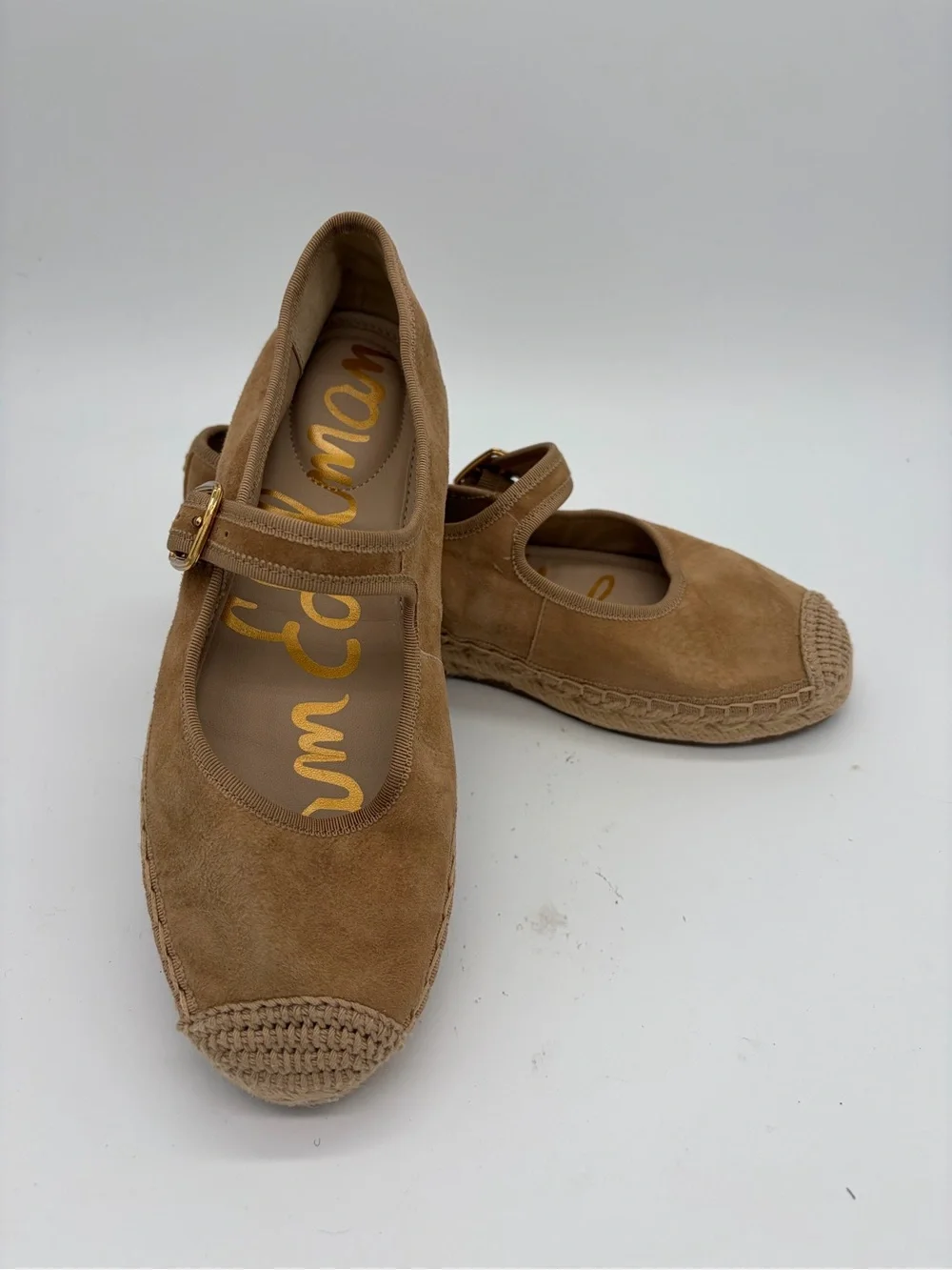 Sam Edelman Tan Suede Mary Jane Espadrilles New without Box
