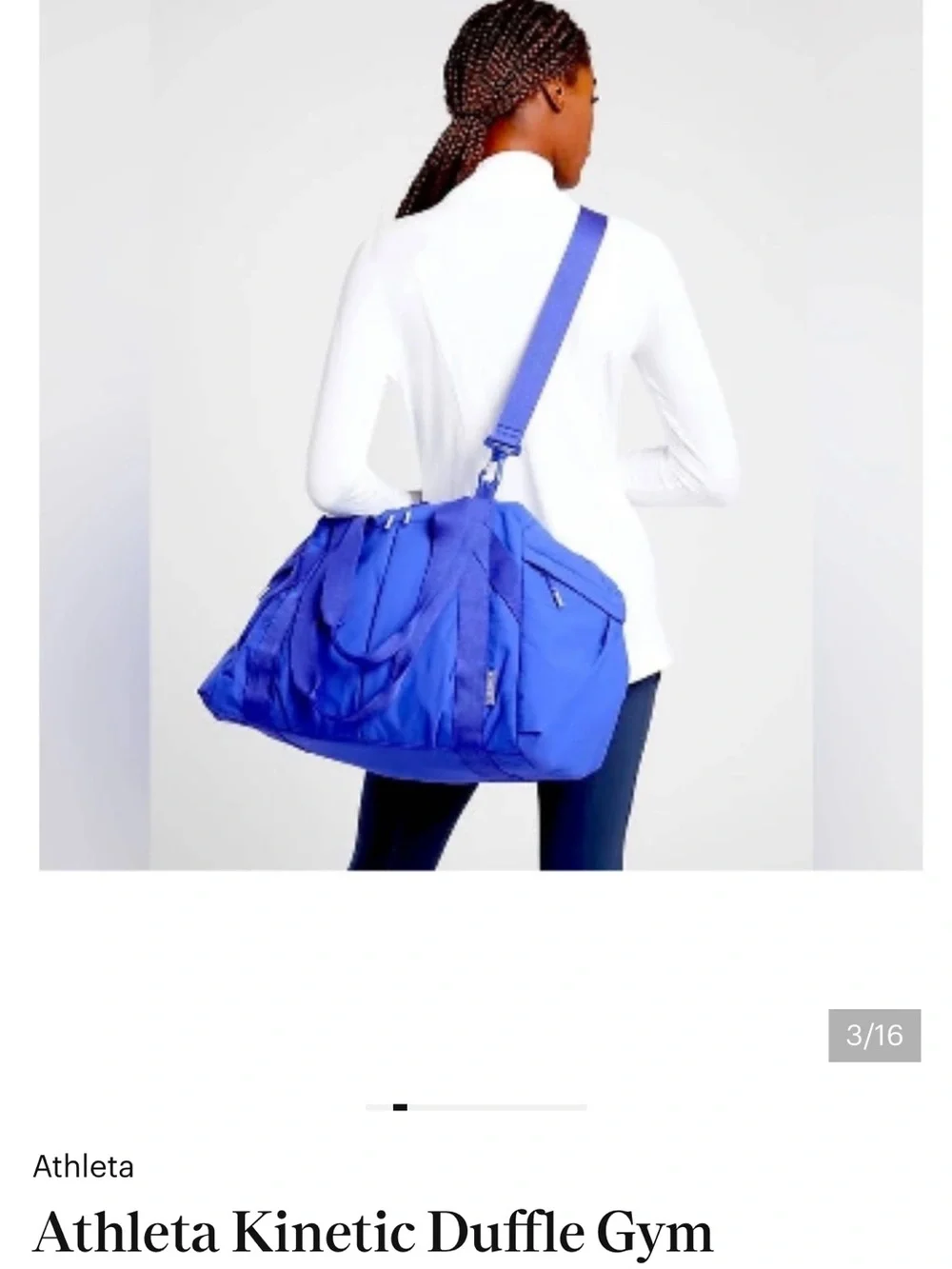 Athleta Blue Kinetic Duffel Bag