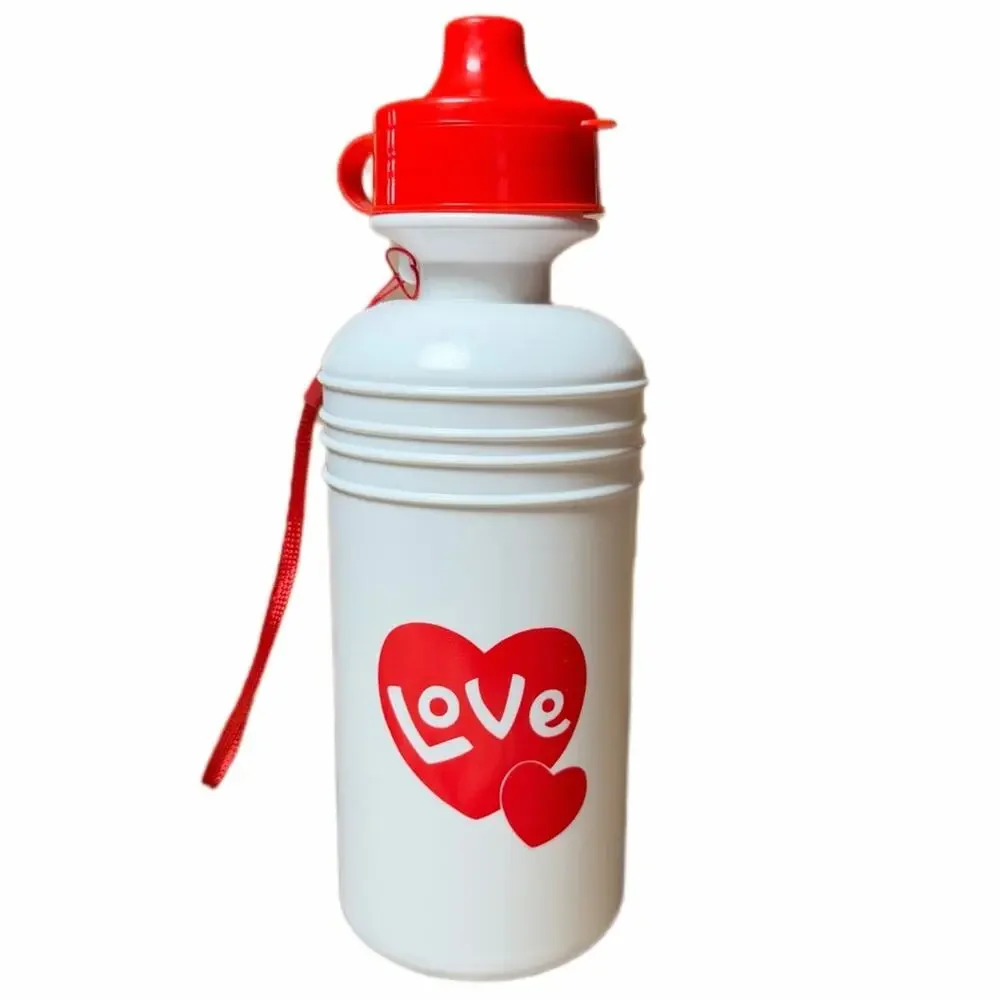 Love Heart Red and White Party Water Bottle