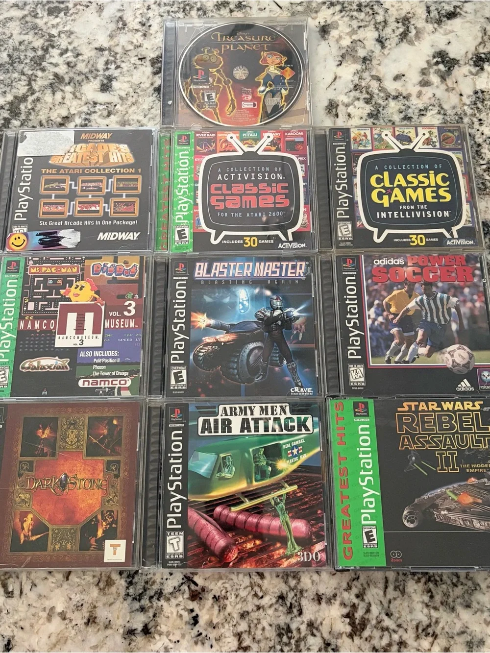 Lot Of 10 PlayStation Games Star Wars Activision Light Scratches