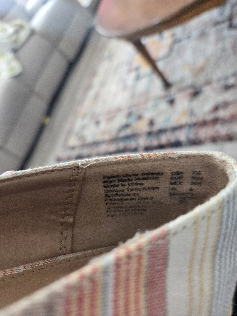 American Eagle Striped Espadrille Wedge Flats Multicolor Size 7.5