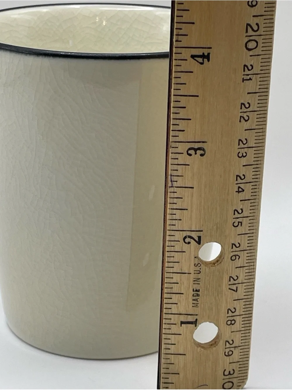 Crate & Barrel Kathleen Wills Kita Crackle-finish Ceramic Coffee Mug Set of 3