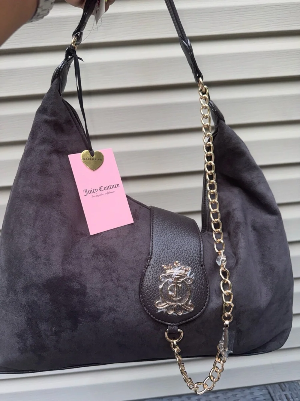 Juicy Couture Juicy Royal Crest Hobo/Coho bag in Chocolate #juicy #hobo