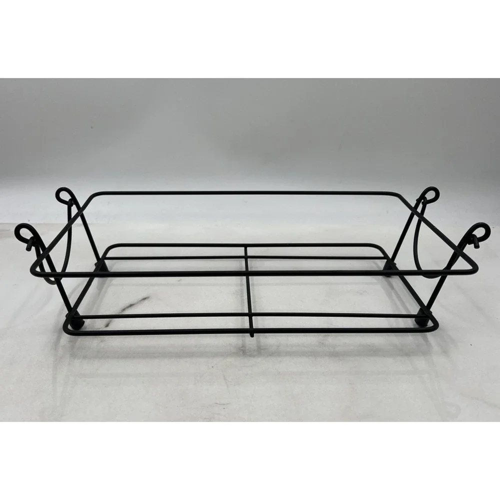Temp-tations Black Metal Wire Casserole Dish Carrier Stand Rectangular Serving