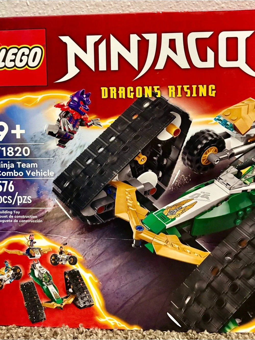 LEGO Ninjago Dragons Rising “Ninja Team Combo Vehicle” #71820, Ages 9+, 576 Pcs