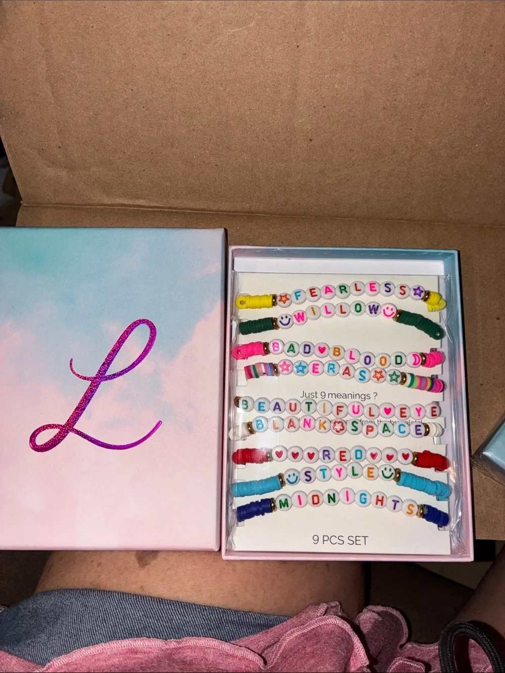 Ava Riley Colorful Alphabet Beaded Bracelet Set - Multicolor