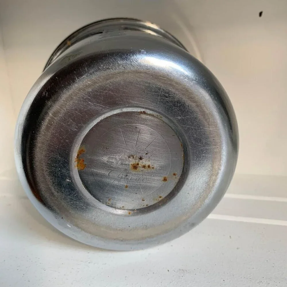 Vintage Everedy Chrome Coffee Canister With Lid