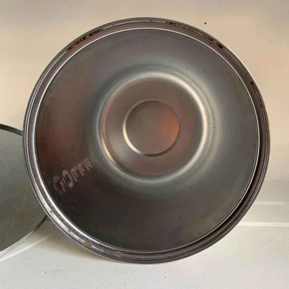 Vintage Everedy Chrome Coffee Canister With Lid
