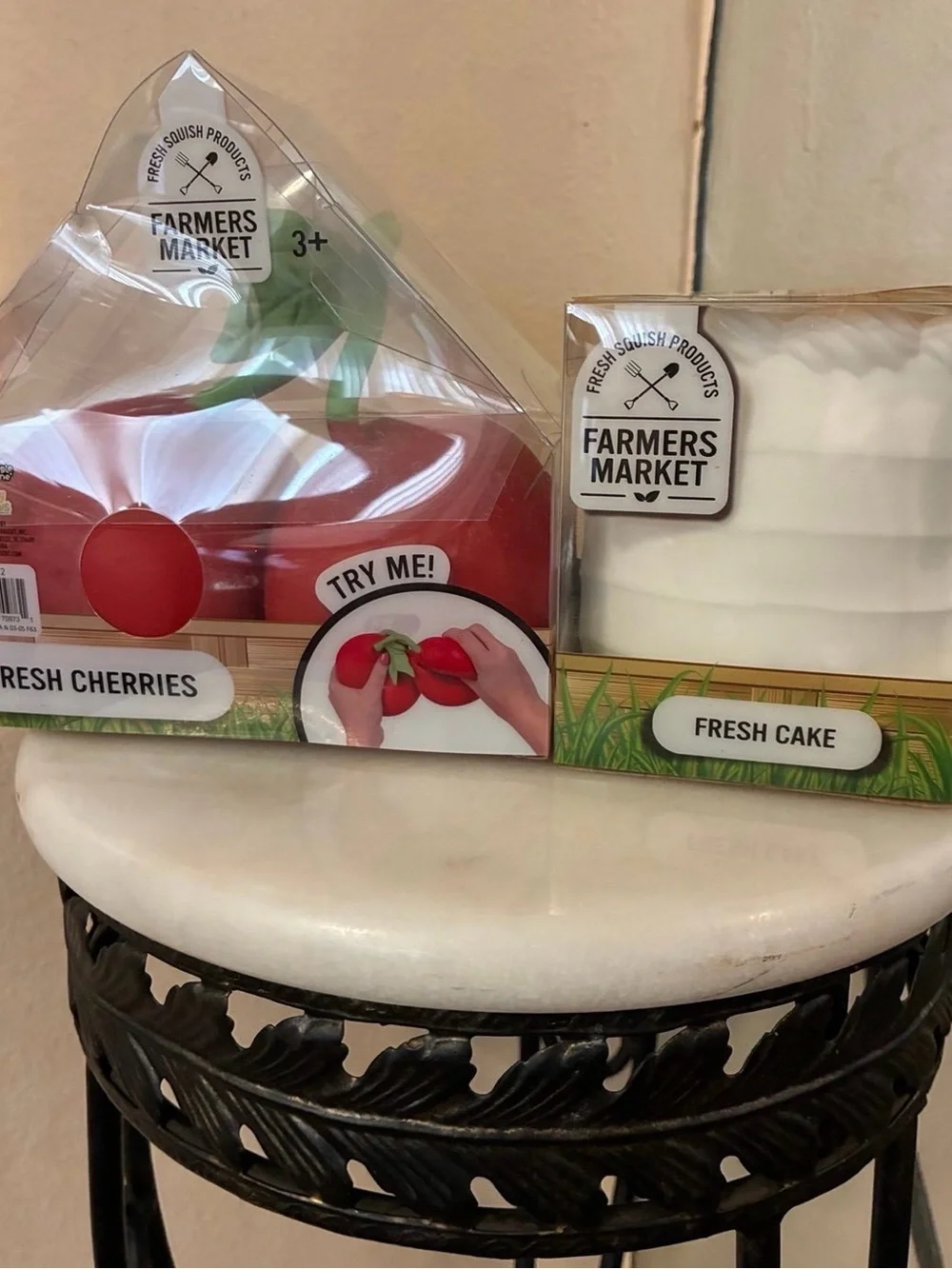 Fresh Cherries & Fresh Cake Squishy Set - Red & Yellow