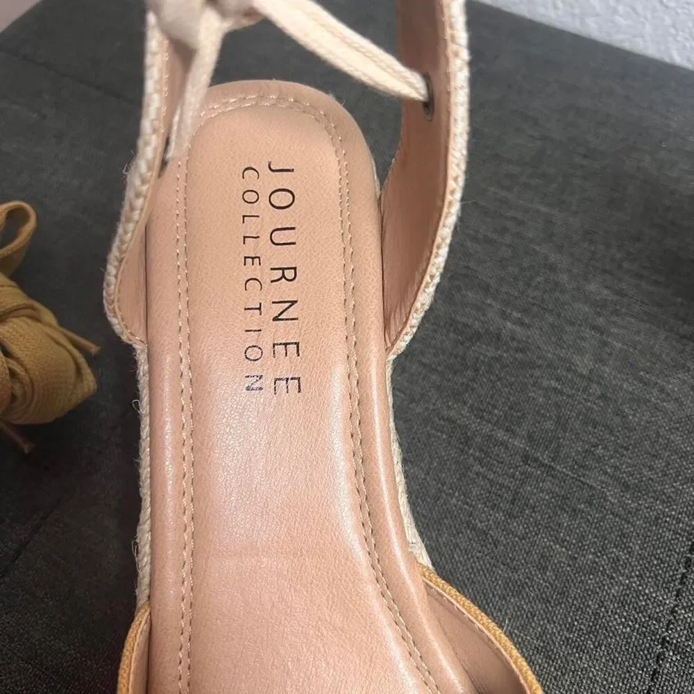 Journee-collection Women's Yellow and Tan Espadrilles