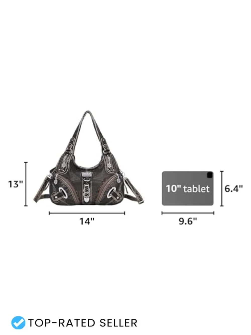 Women's Large Hobo Bag Satchel Shoulder Purse PU Faux Leather