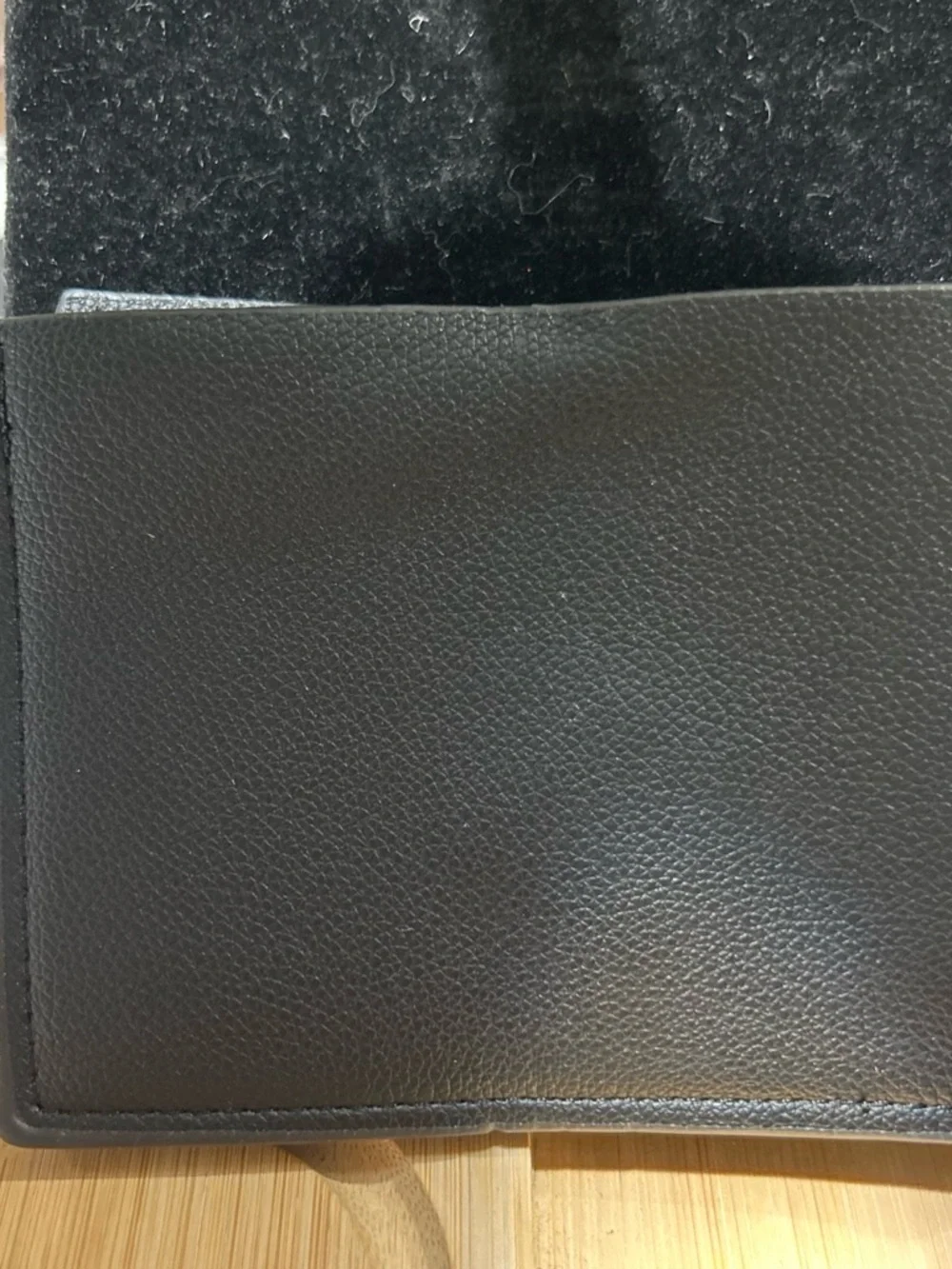 N/A black leather