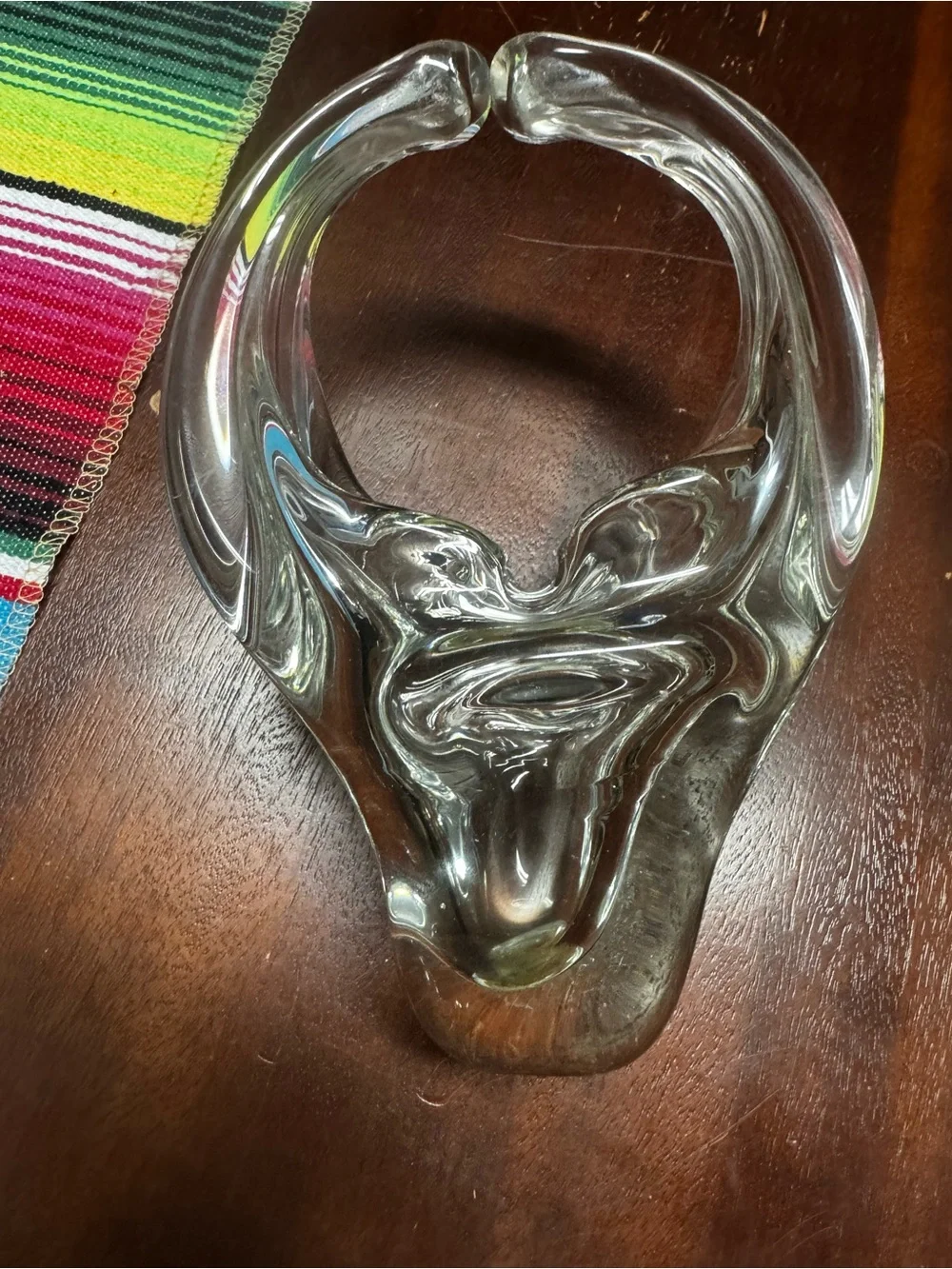 Murano Clear Sculptural Loop Glass Vase