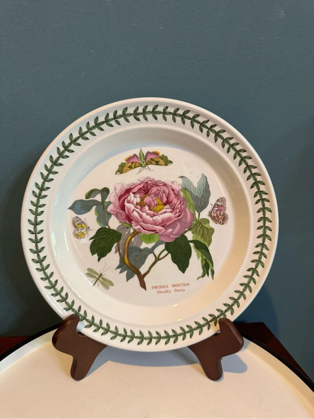 Vintage Portmeirion Botanic Garden Paeonia Moutan Shrubby Peony dinner plate