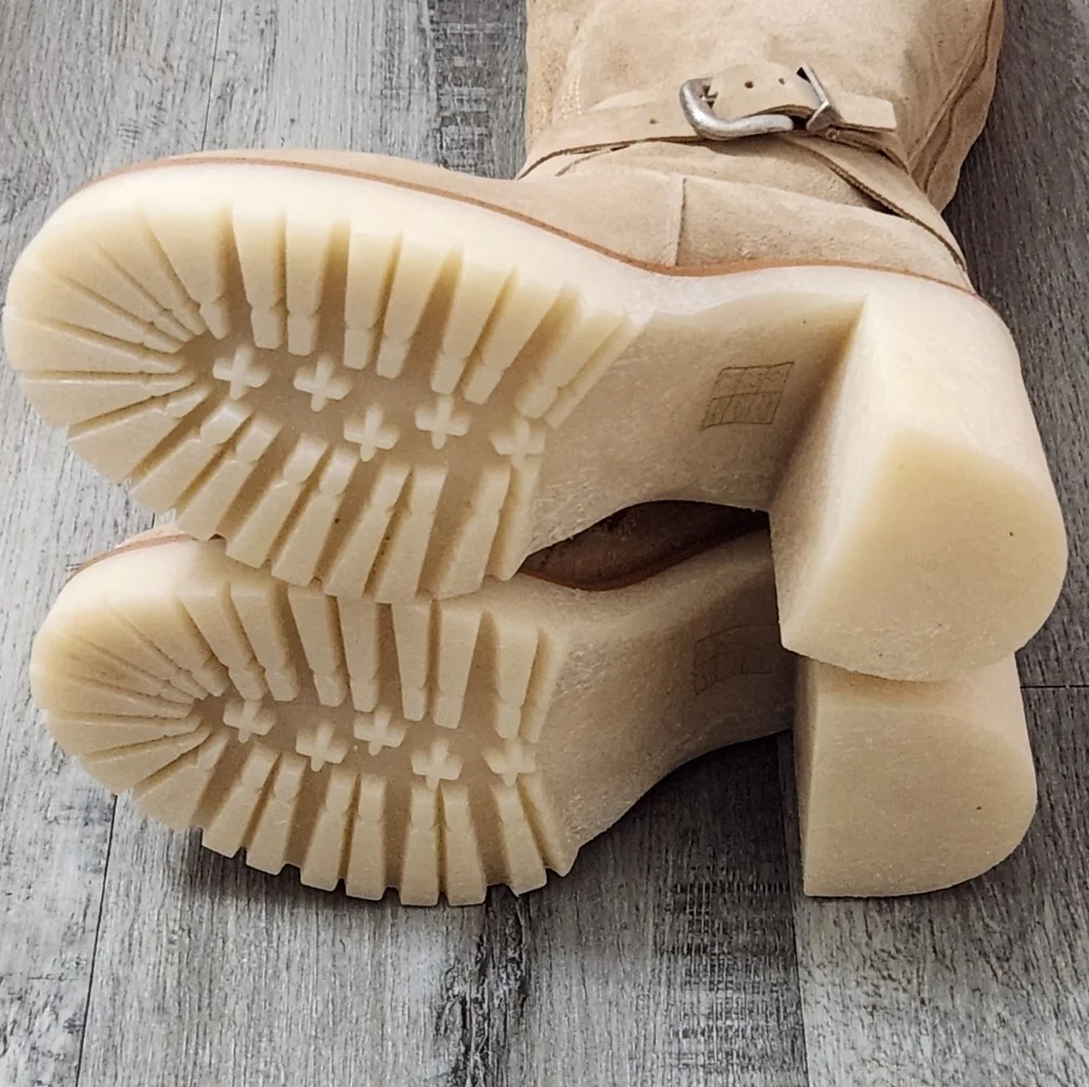 Free People Jasper Leather Platform‎ Over The Knee Tall  Boots