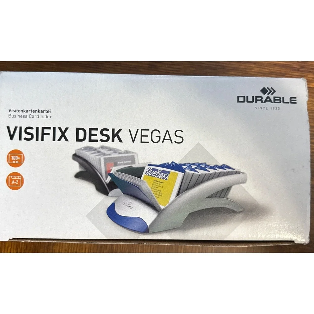 Durable 2413/23 VISIFIX Vegas Plastic Desk Business‎ Card File