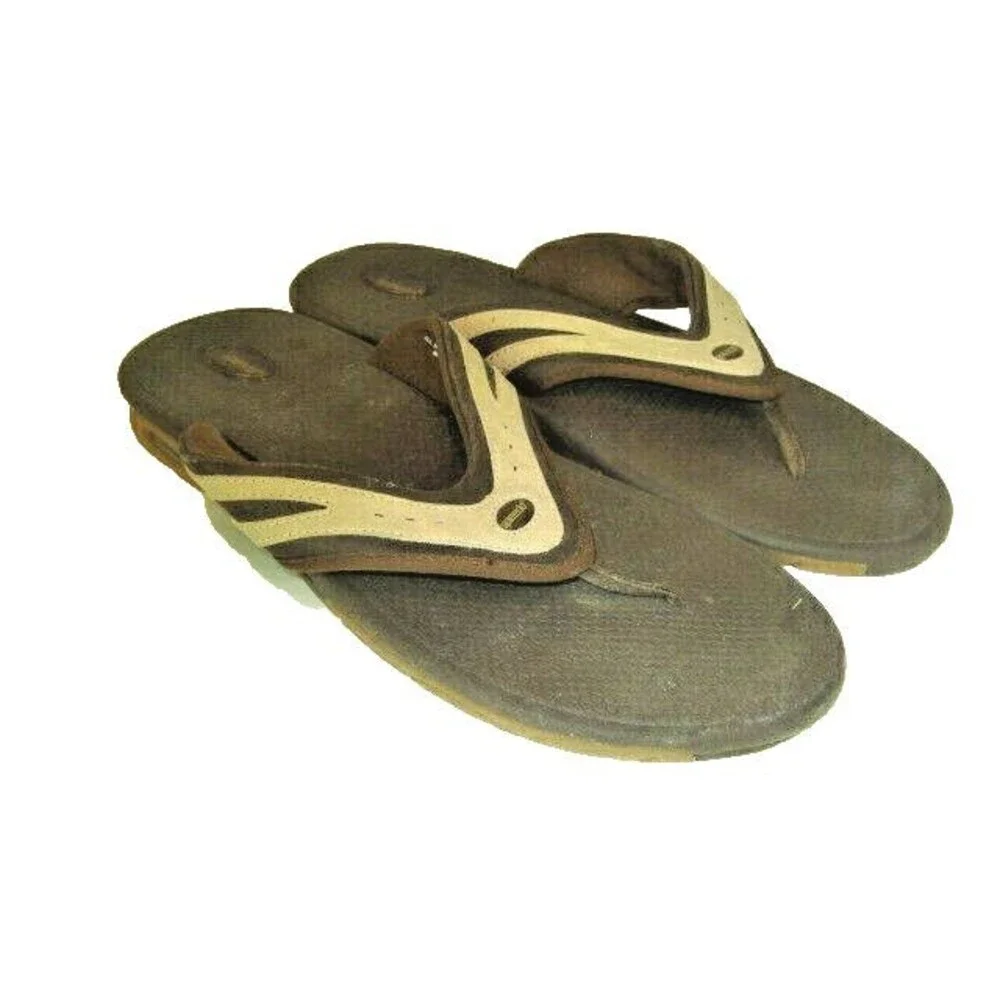 Mens Speedo Brown Slides Thongs  Beach Swim Sandals Shoes sz 12