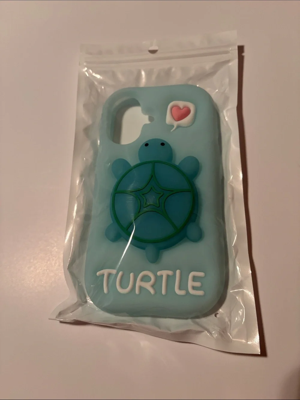 Cute Turtle Silicone Glow in the Dark Phone Case - Mint Green