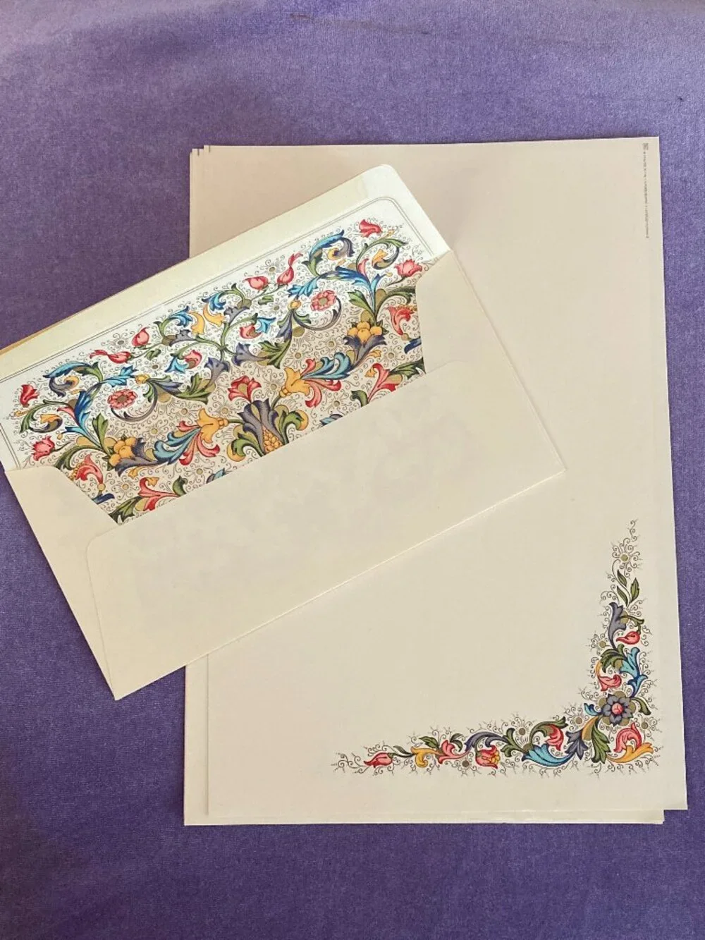 Vintage Italian Florentine Stationery - 4 Sets