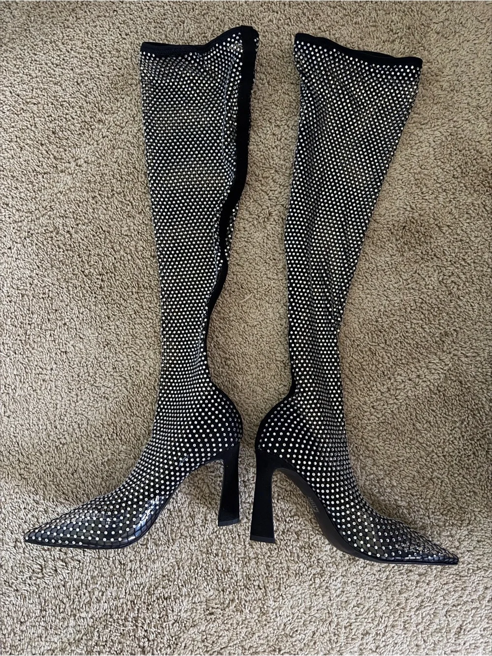 Steve Madden Sapphire Over The Knee Boots W/ Crystals