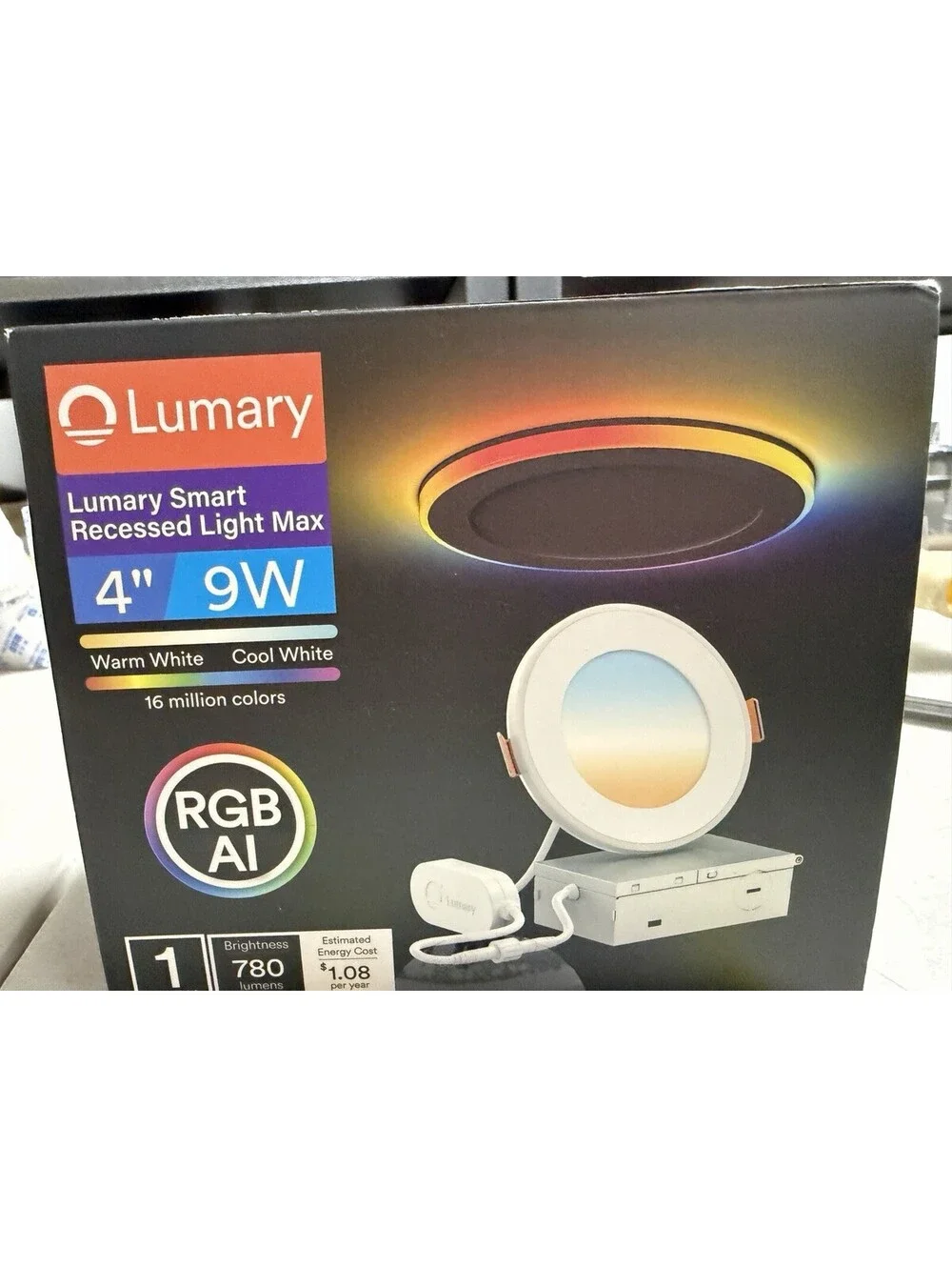 Lumary Smart Recessed Light Max 4” 9W RGB AI Smart LED Downlight 780LM