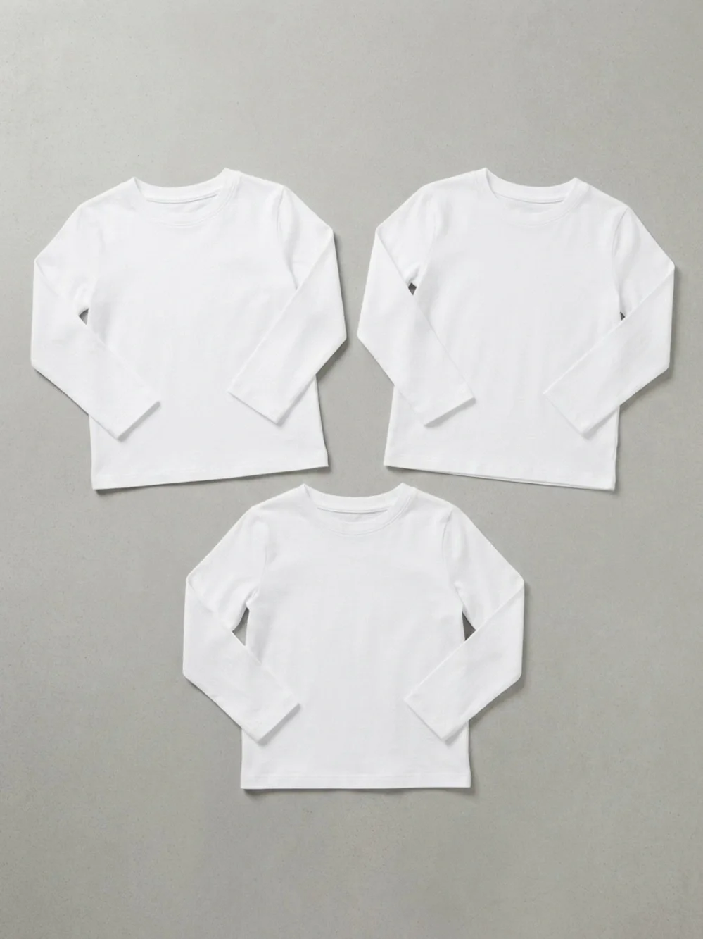 Children’s Place + Cat & Jack Lot x 3 White Long Sleeve Tees Size 3T