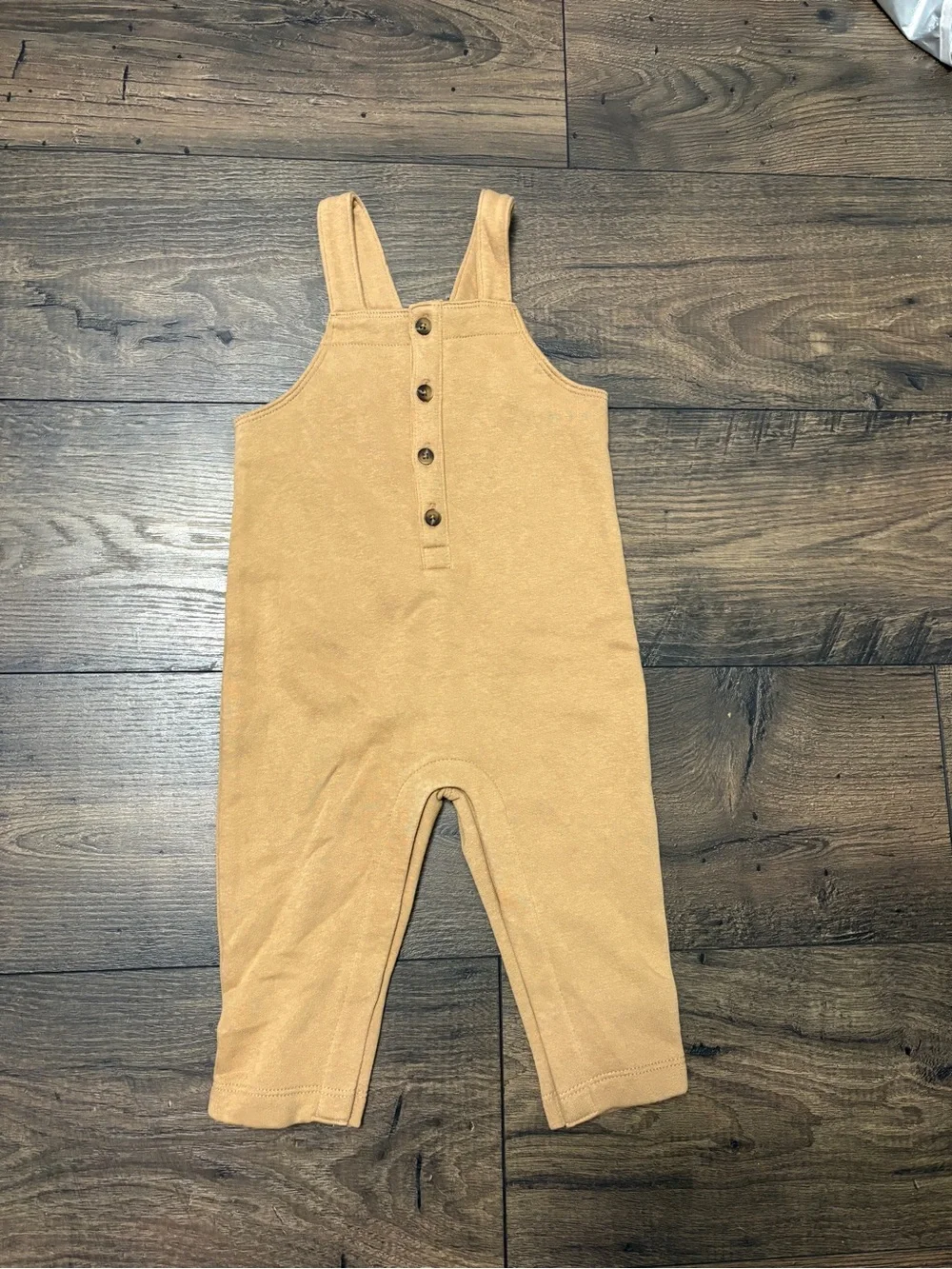 🌴 Old Navy Boys Tan Overall Jumpsuit Romper 12-18M