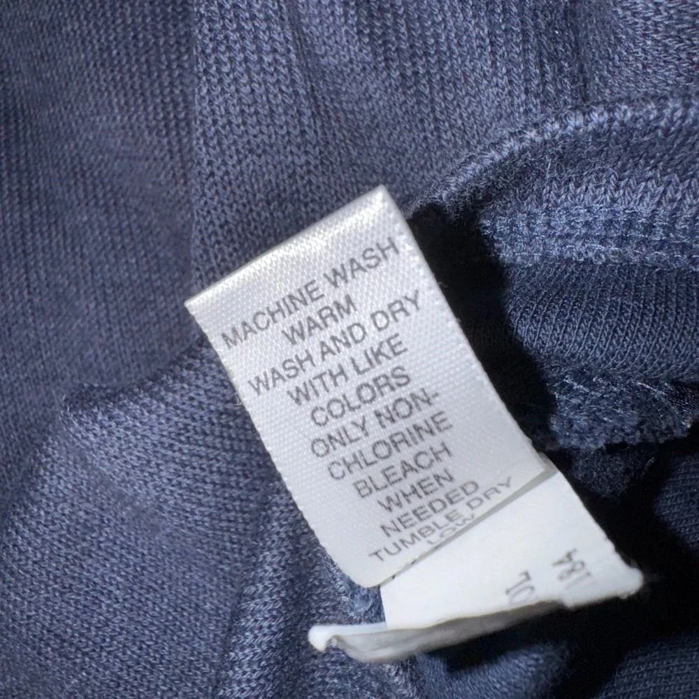 Banana Republic Mens Quarter Zip Pullover Medium Navy Blue 100% Cotton