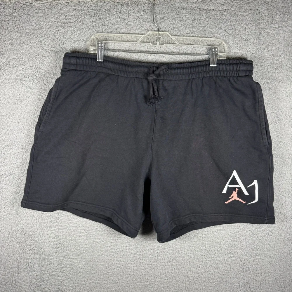 Jordan Mens AJ DNA Jumpman Fleece Shorts‎ Black Pink Graphic DM1871-010 XXL Nike