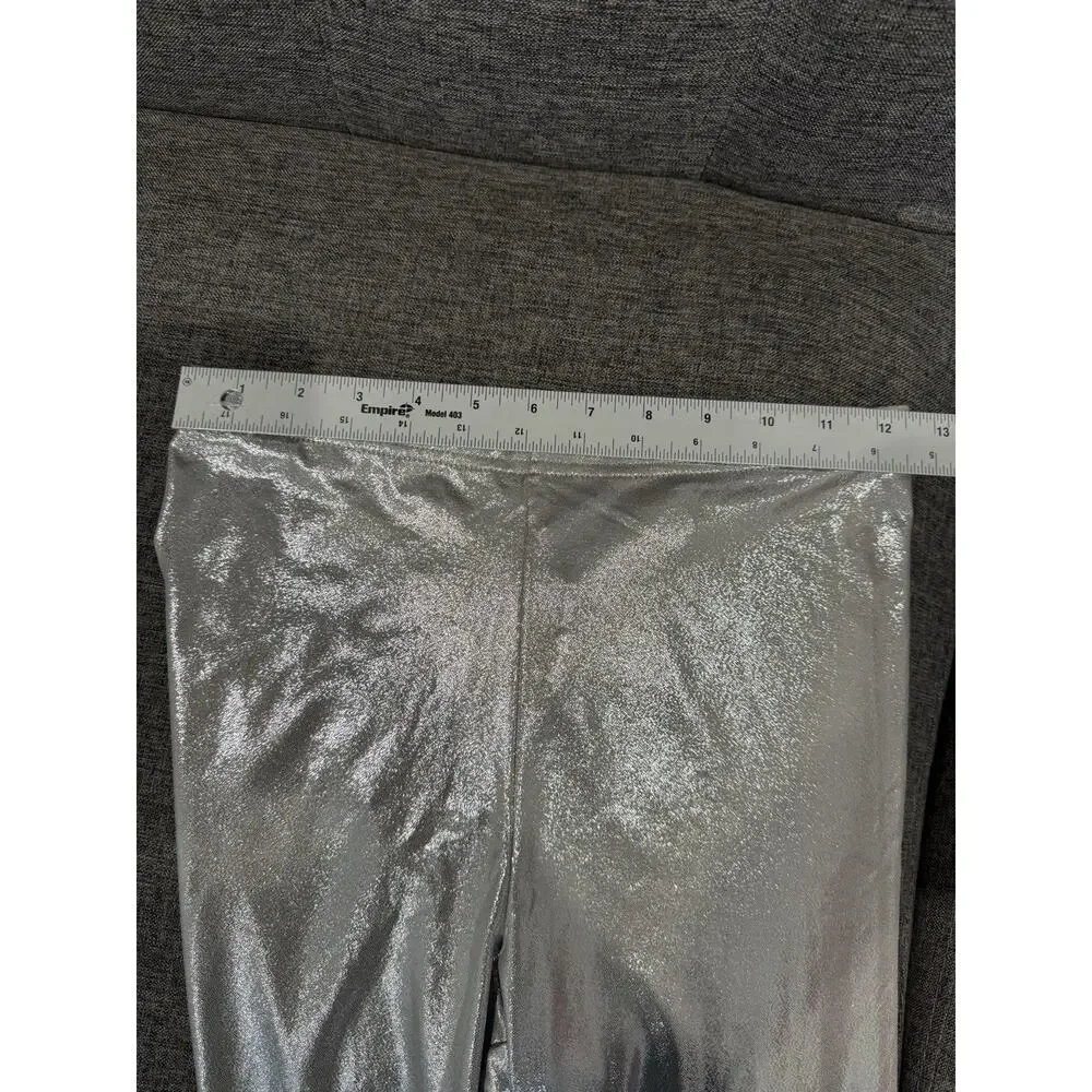 NWT Two Girls Old Navy Metallic Leggings Purple Rainbow 14/16 Silver 14/16 Plus