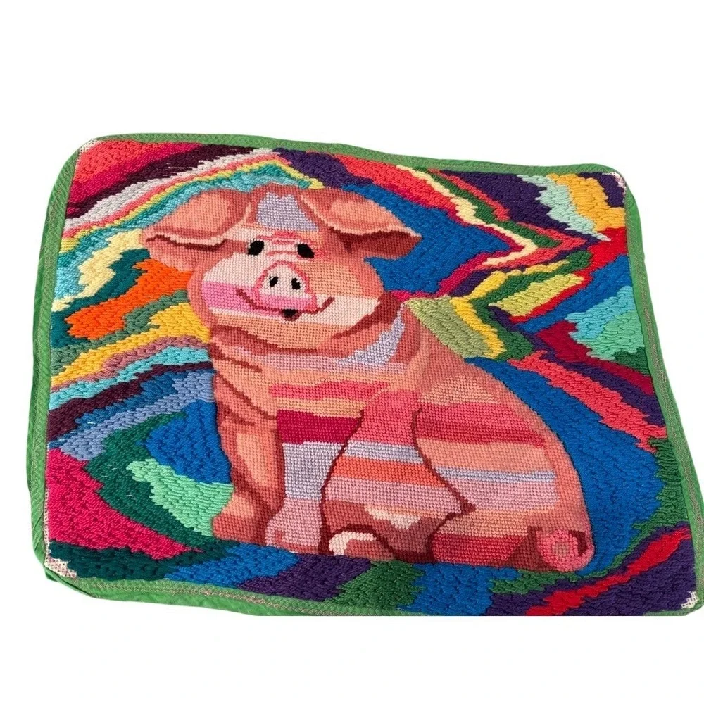 Handmade needlepoint art