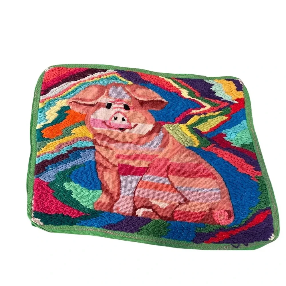 Handmade needlepoint art