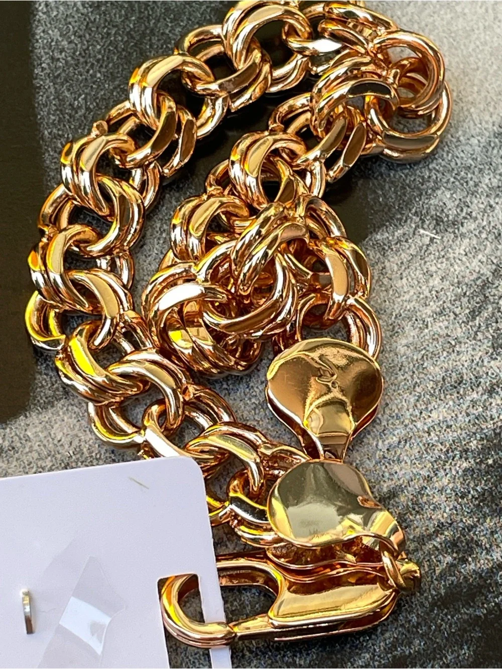 9.2” Bismark Gold plated 18k Link Chain Bracelet - Men’s Women’s Jewelry