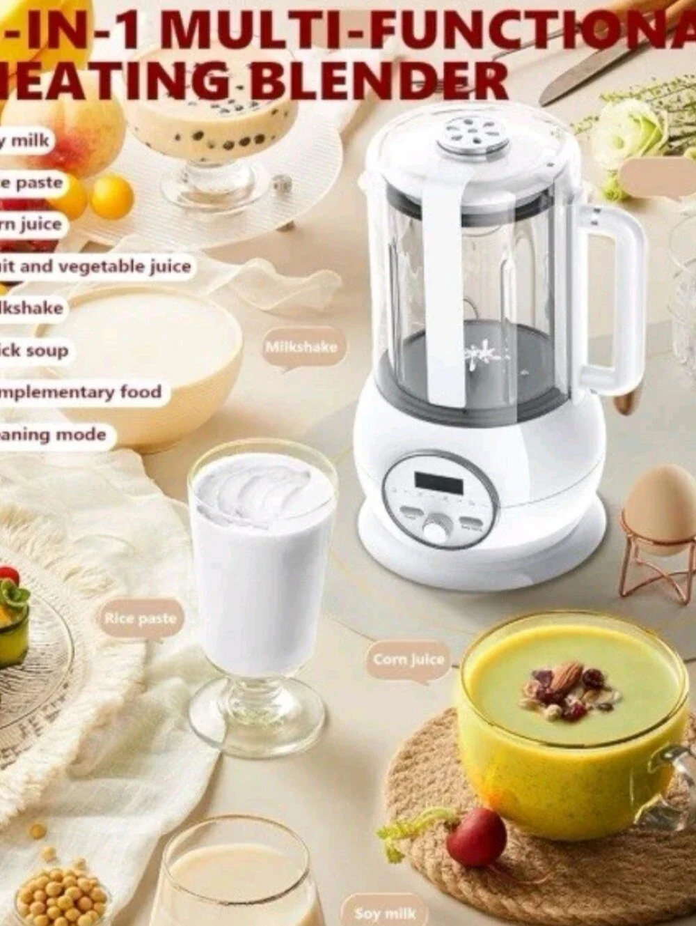 NIB! Nut Milk Maker 8 in 1 Function with Digital Timer And Self Cleaning