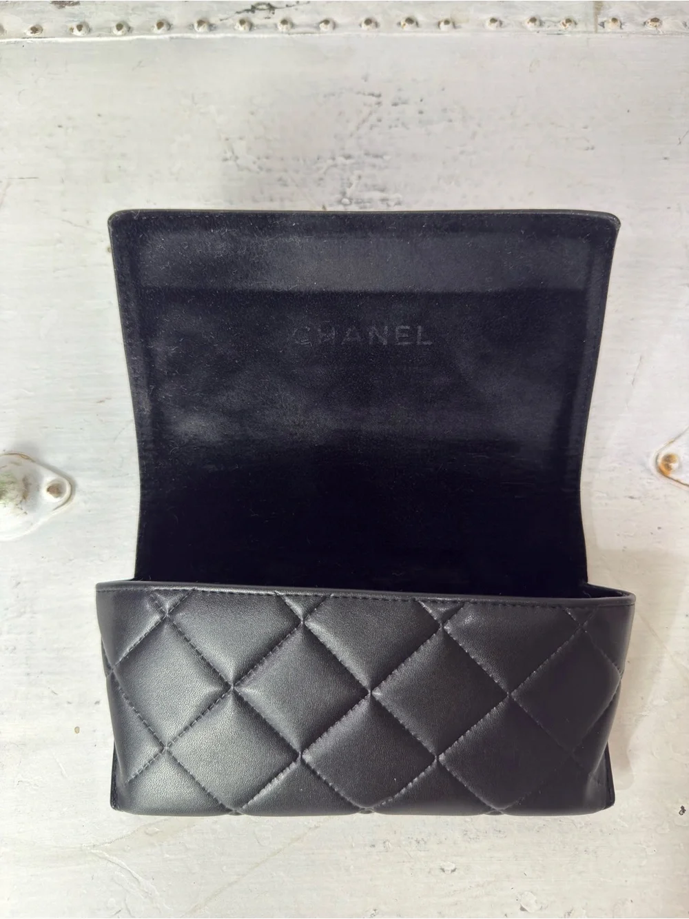 CHANEL black quilted