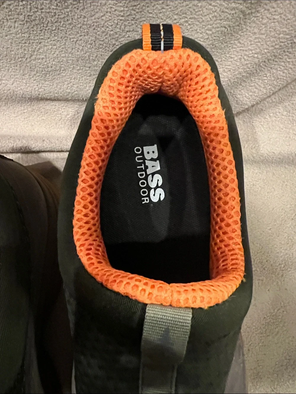 Men’s Olive Green and Orange Waterproof Slip-On Shoes