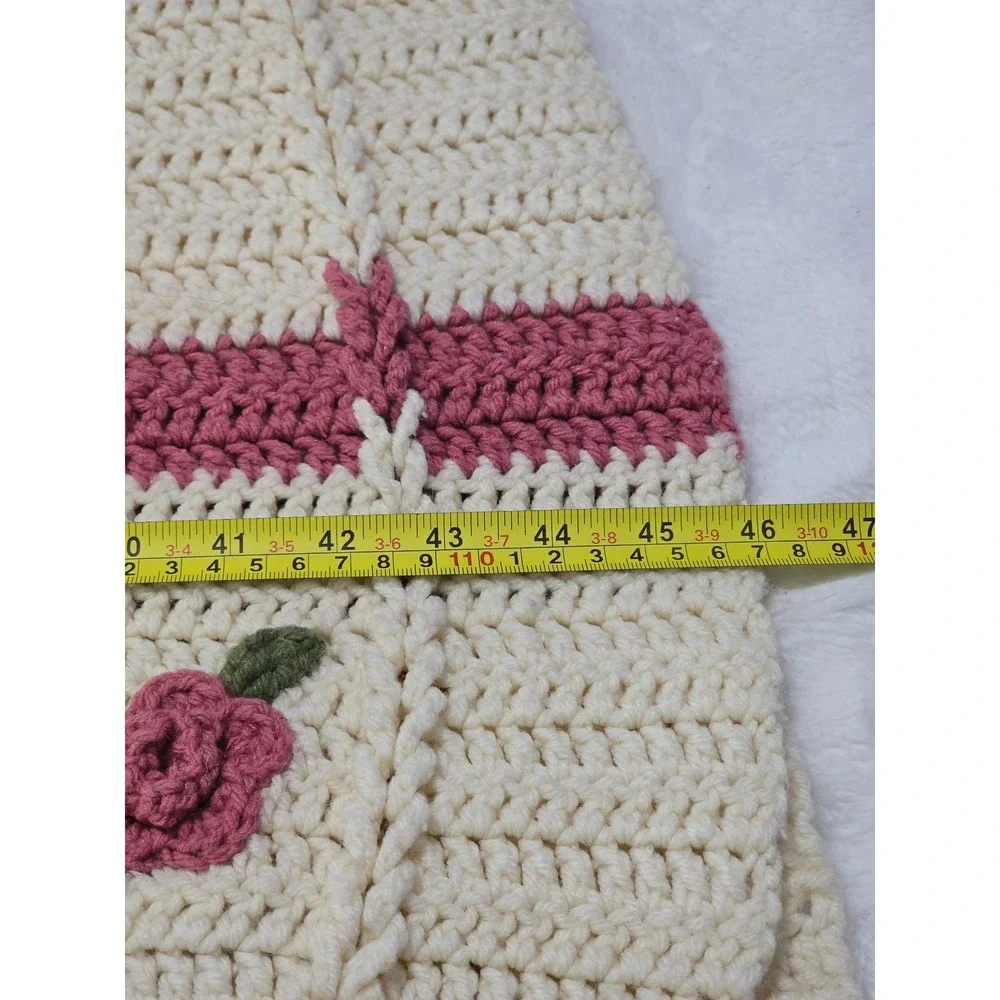 Handmade crochet throw