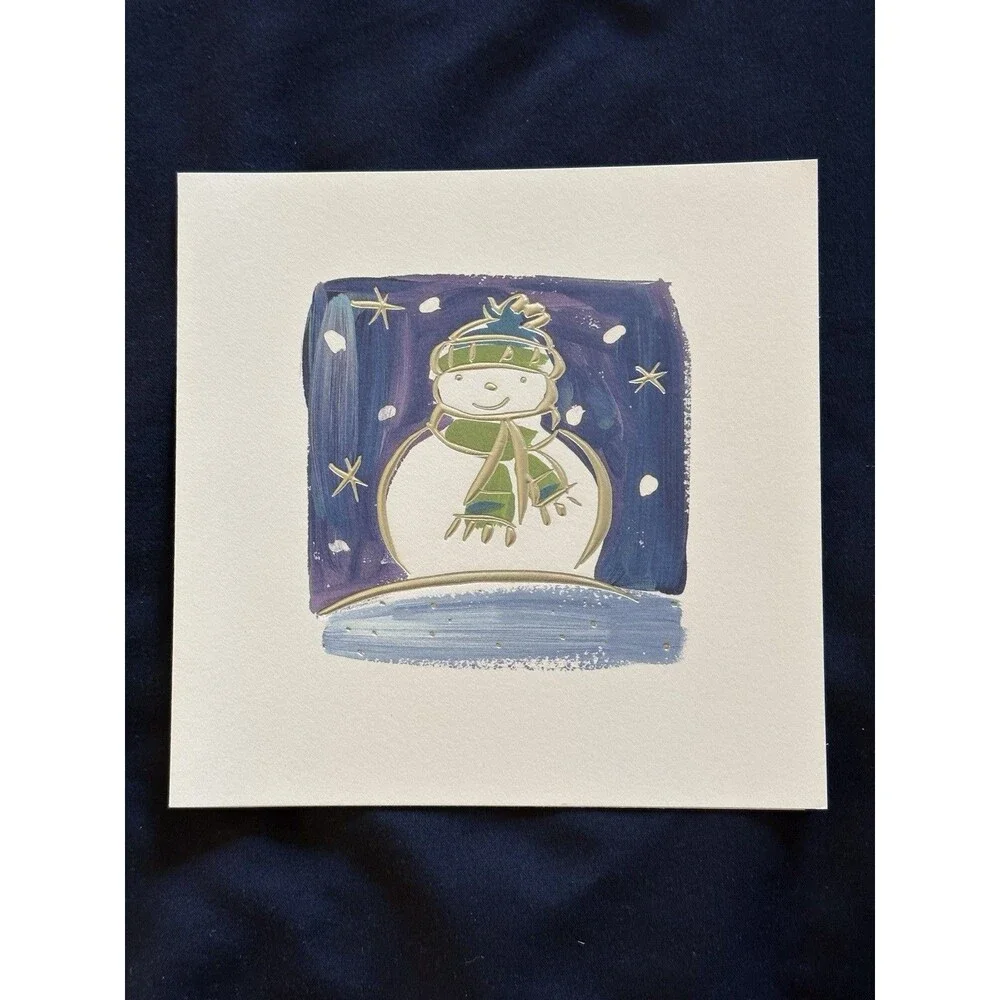 Seasons Greetings Card with White Envelope | Snowman design | By PMG Inc