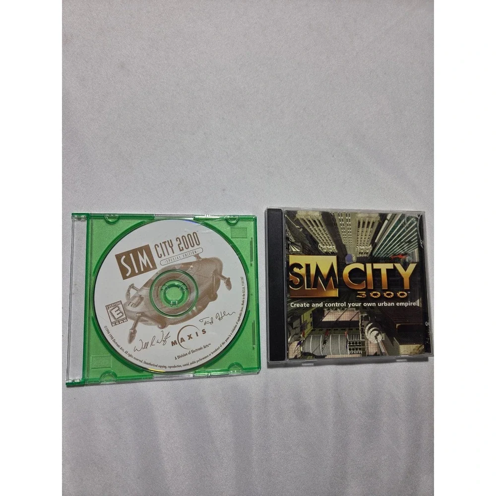 SimCity 3000 and SimCity 2000 Special Edition‎ PC Games Bundle Maxis Vintage