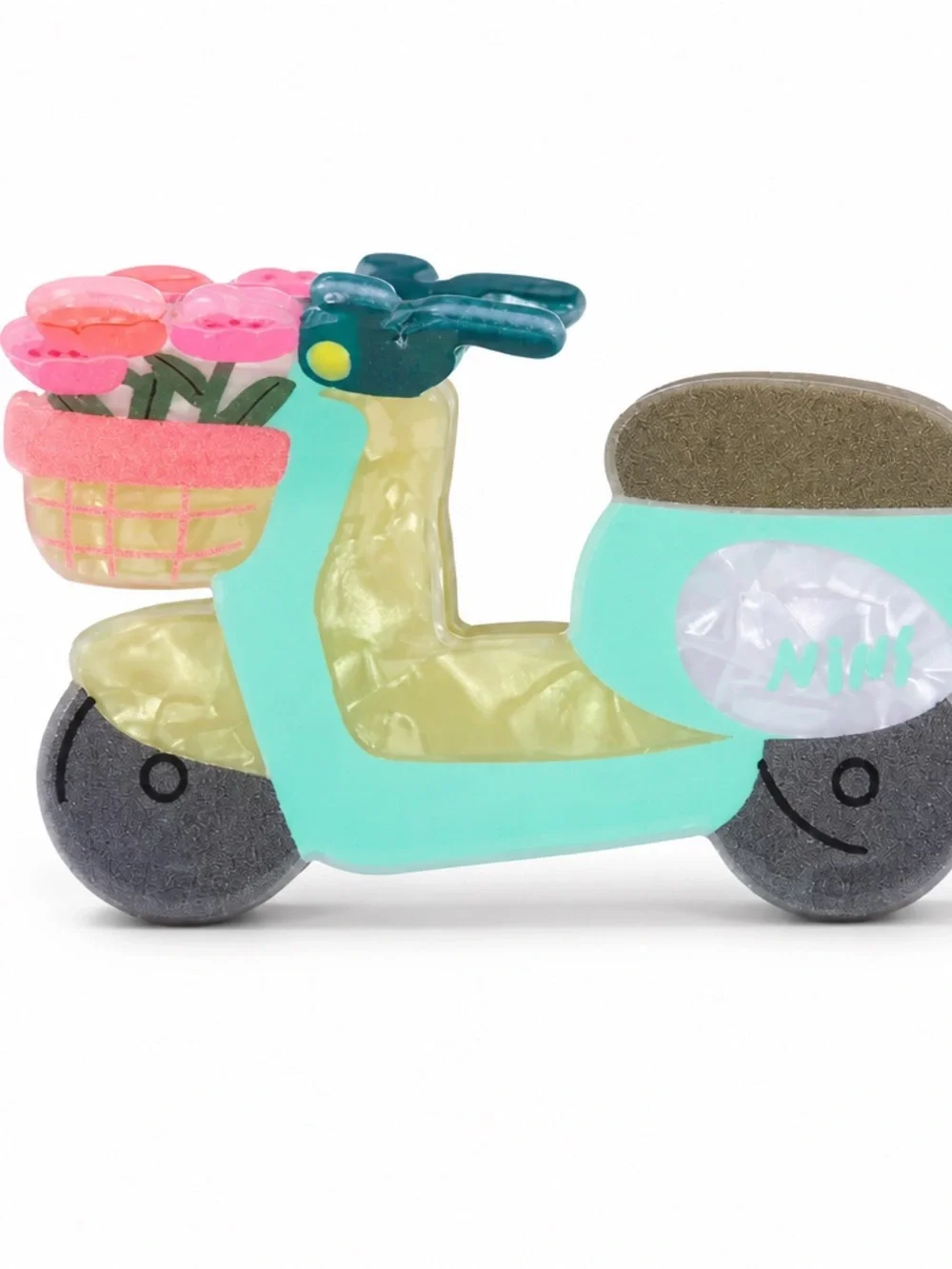 Blue Bow vespa scooter