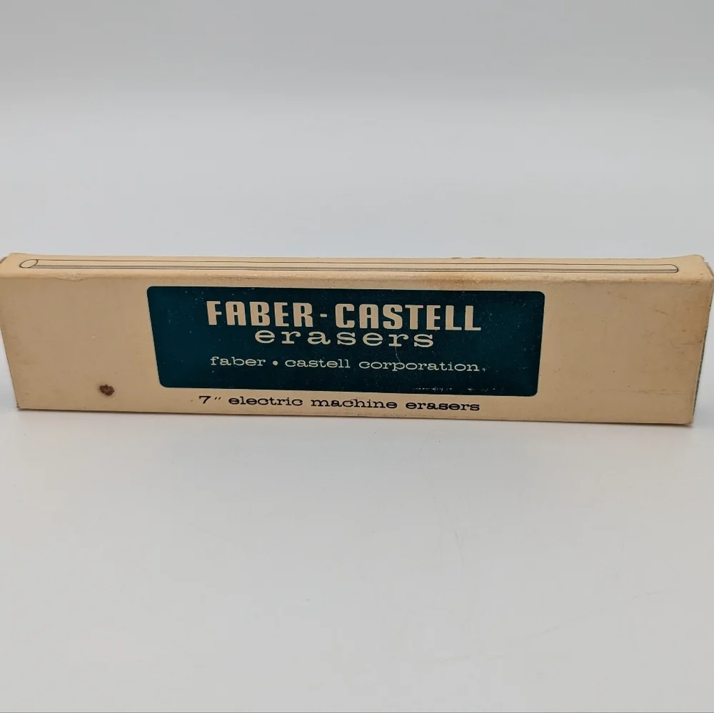 Vintage Faber-Castell 7 Inch Electric Machine Erasers 8 In Box Collectible